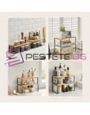 Двоен кухненски рафт бамбуков